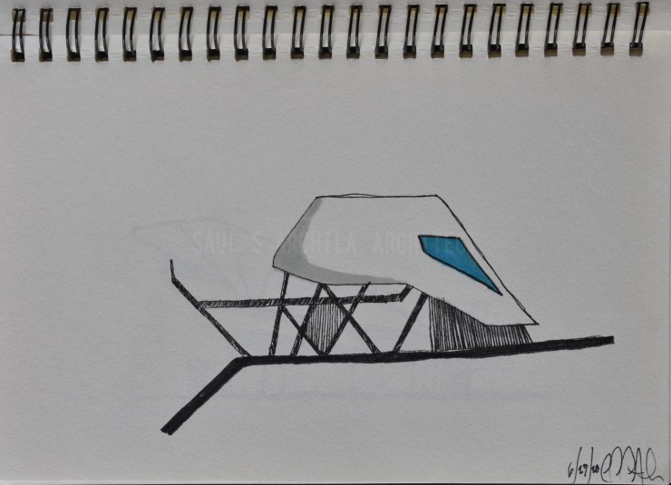 Architectural Sketches Series | Sketch 012 | “Helmet&nbsp;Creature”