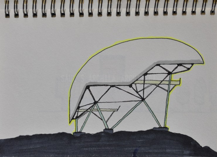 Architectural Sketches Series | Sketch 016 | “Covered&nbsp;Creature”