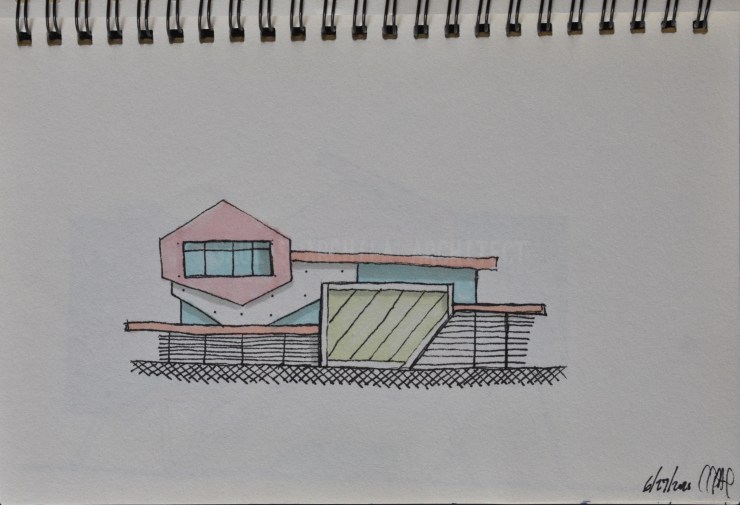 Architectural Sketches Series | Sketch 018 | “Testing Shapes&nbsp;#2”