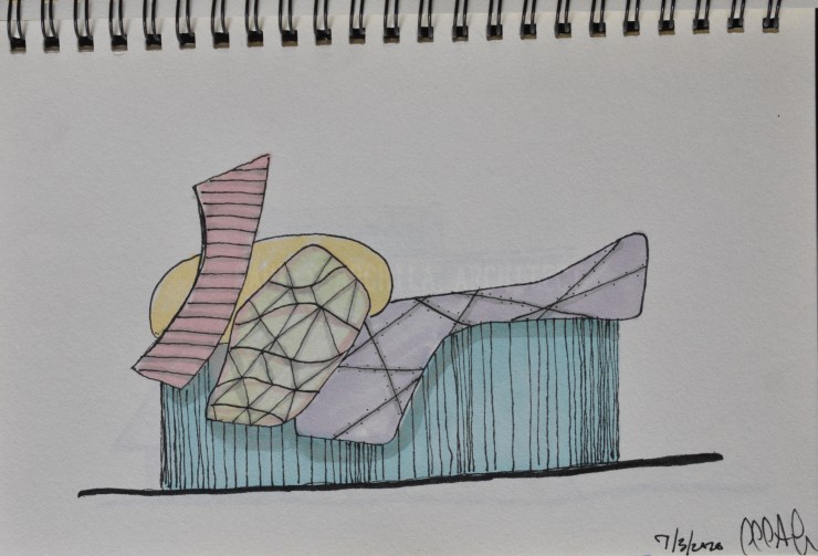 Architectural Sketches Series | Sketch 020 | “Testing Shapes&nbsp;#3”