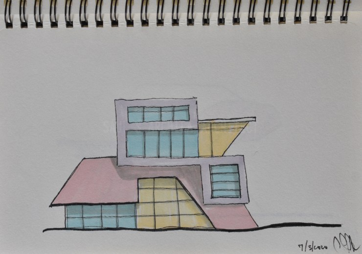 Architectural Sketches Series | Sketch 021 | “Testing Shapes&nbsp;#4”