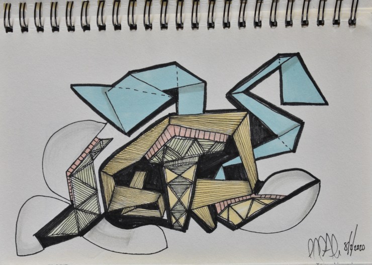 Architectural Sketches Series | Sketch 024 | “Folded&nbsp;Materials”
